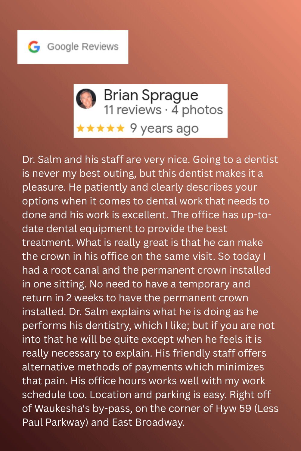 Brian sprague smiles for miles gbp review
